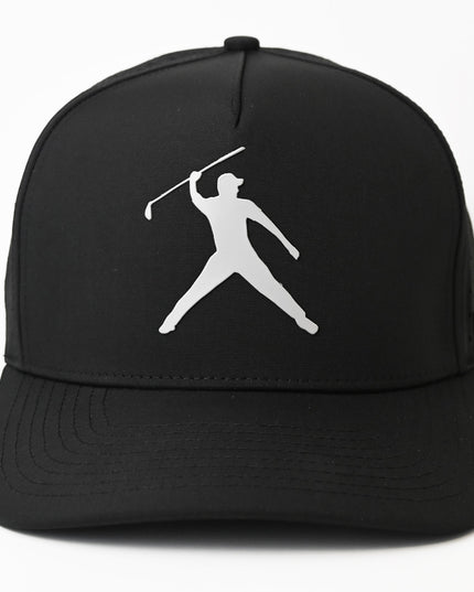 Premium Signature SnapBack Golf Cap  - Black