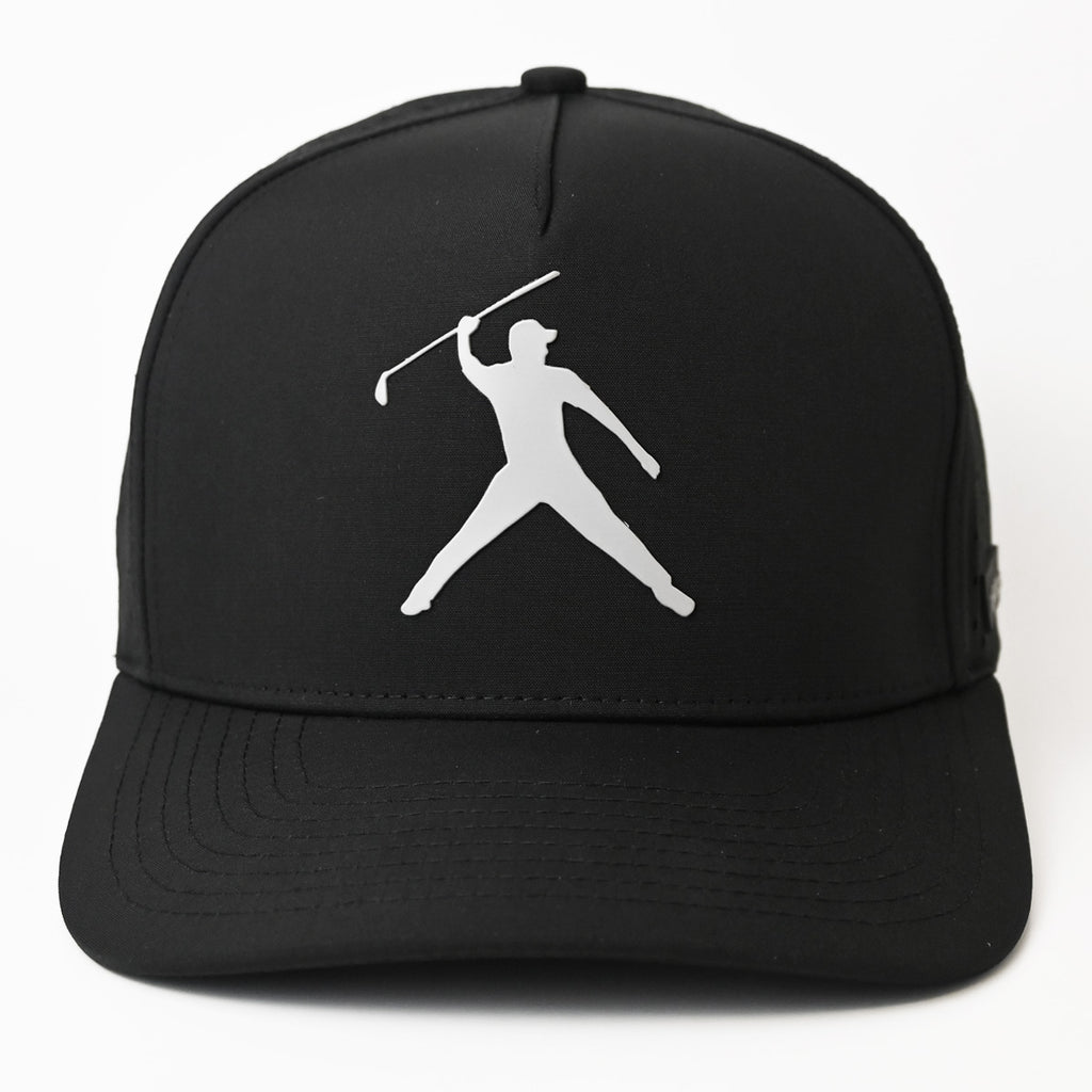 Premium Signature SnapBack Golf Cap  - Black