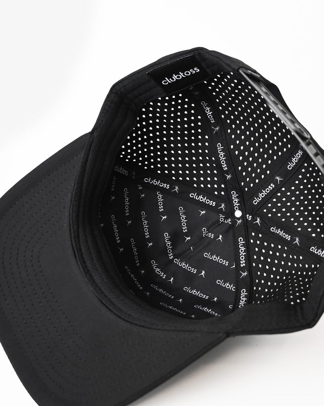 Premium Signature SnapBack Golf Cap  - Black