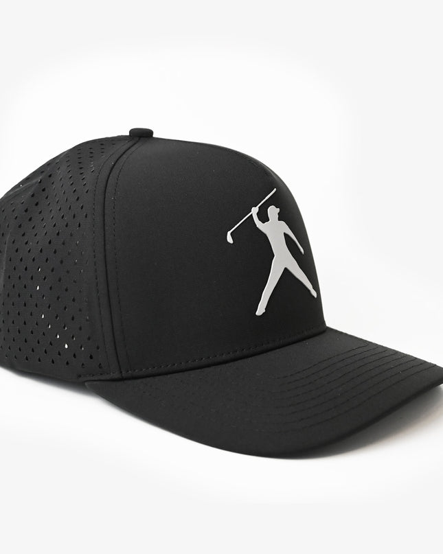 Premium Signature SnapBack Golf Cap  - Black