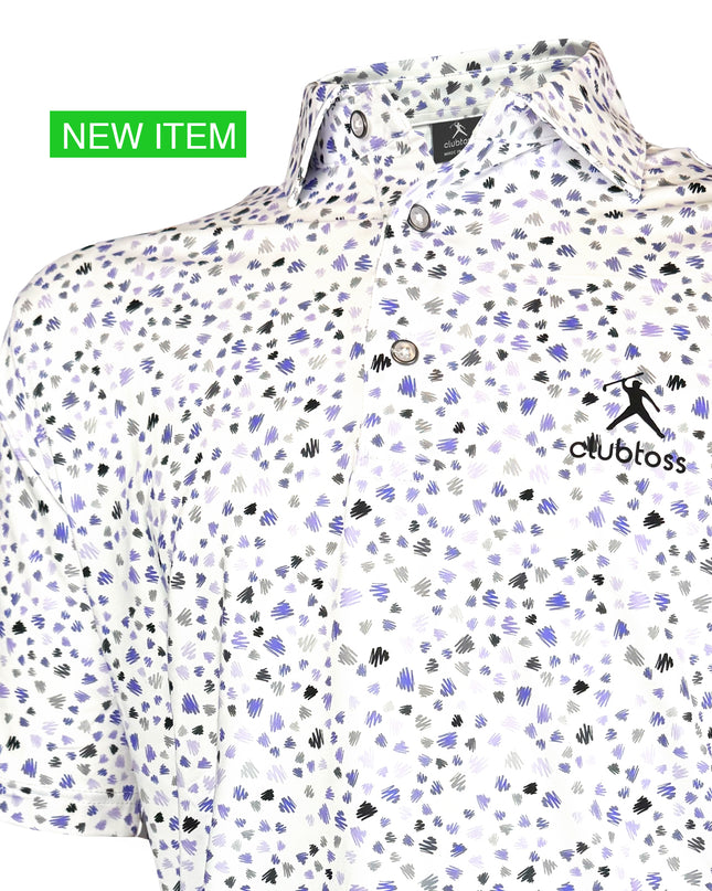 Scratched Purple Grey - Polo