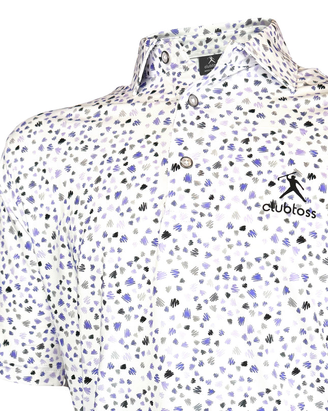 Scratched Purple Grey - Polo