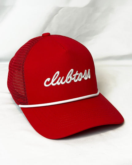 Red/White Roped SnapBack Trucker Cap