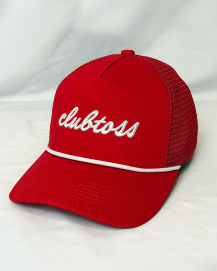 Red/White Roped SnapBack Trucker Cap