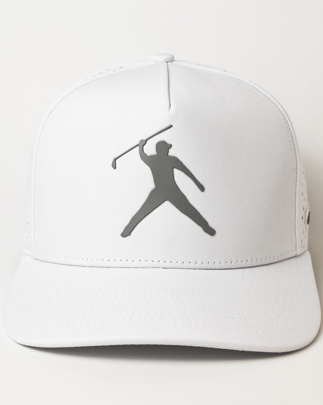 Premium Signature SnapBack Golf Cap  - White