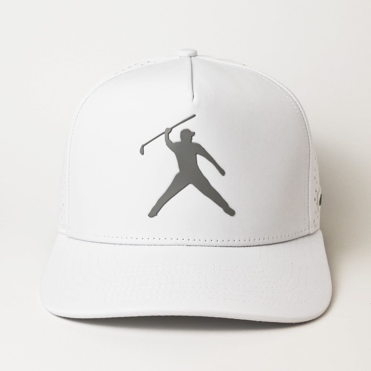 Premium Signature SnapBack Golf Cap  - White