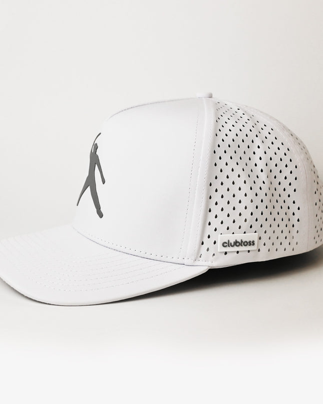 Premium Signature SnapBack Golf Cap  - White