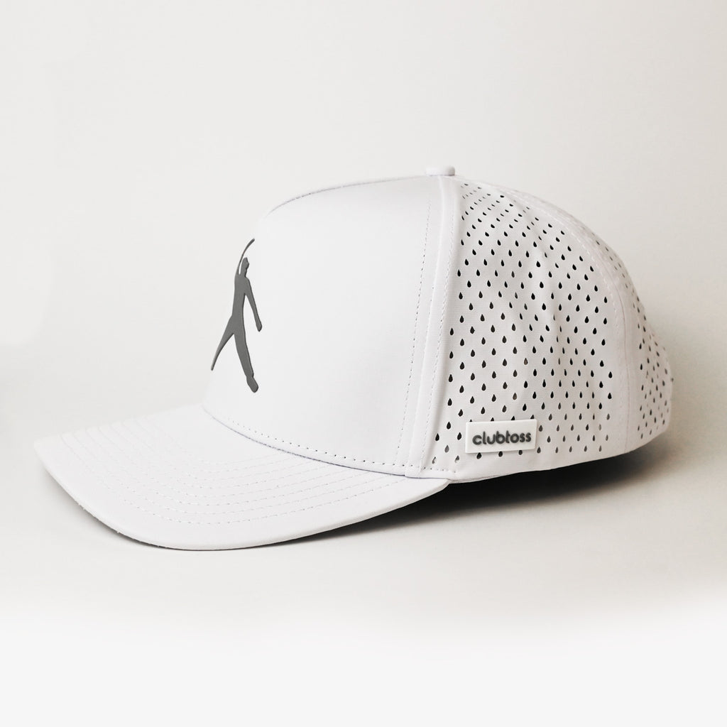 Premium Signature SnapBack Golf Cap  - White