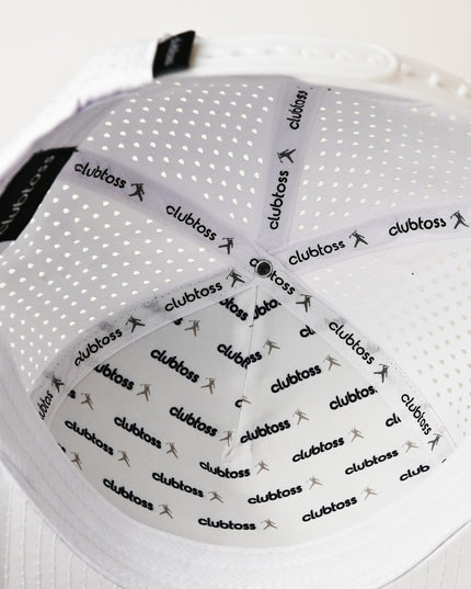 Premium Signature SnapBack Golf Cap  - White