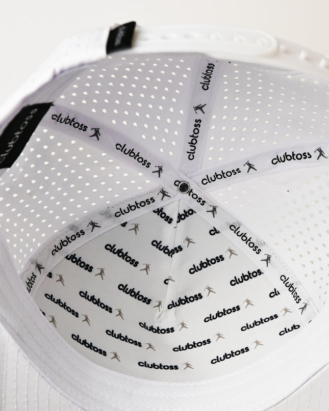 Premium Signature SnapBack Golf Cap  - White