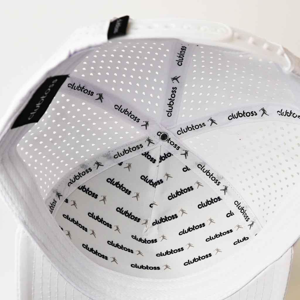 Premium Signature SnapBack Golf Cap  - White