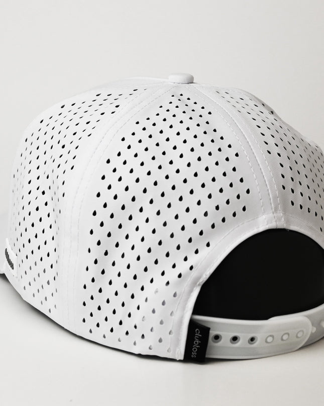 Premium Signature SnapBack Golf Cap  - White