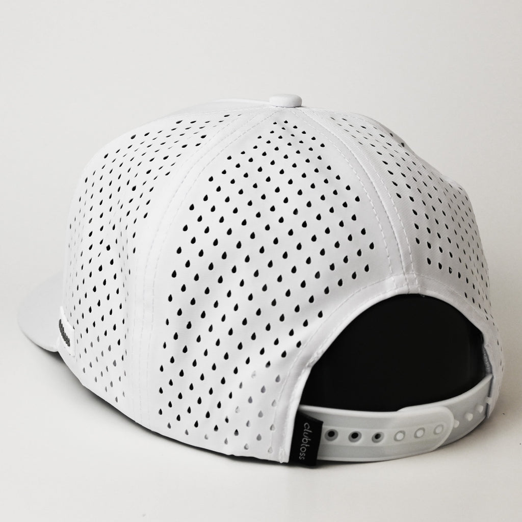 Premium Signature SnapBack Golf Cap  - White