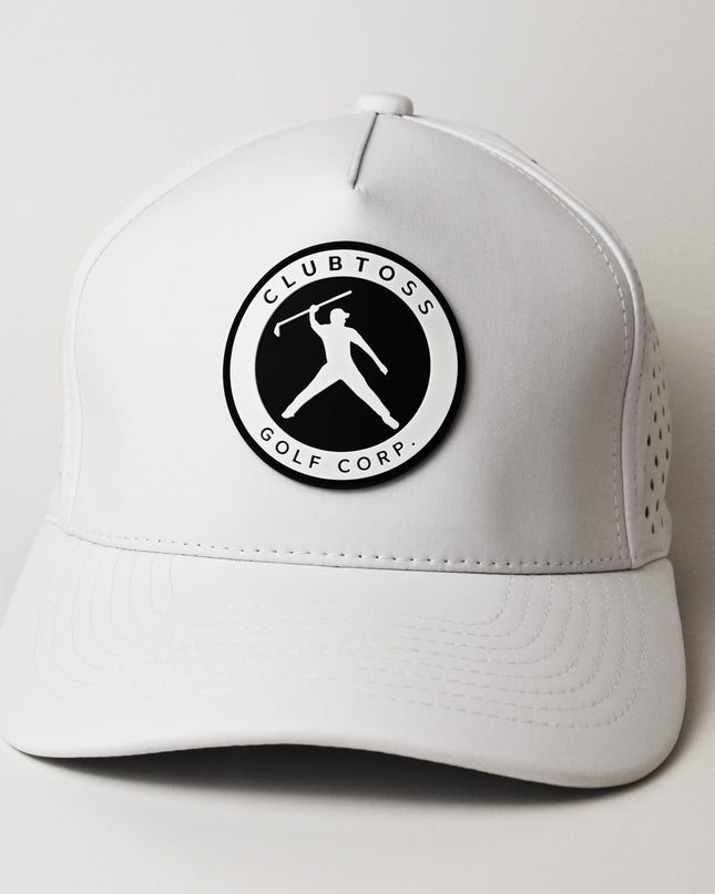 Clubtoss Golf Corp. Patch - Performance SnapBack Cap  - White