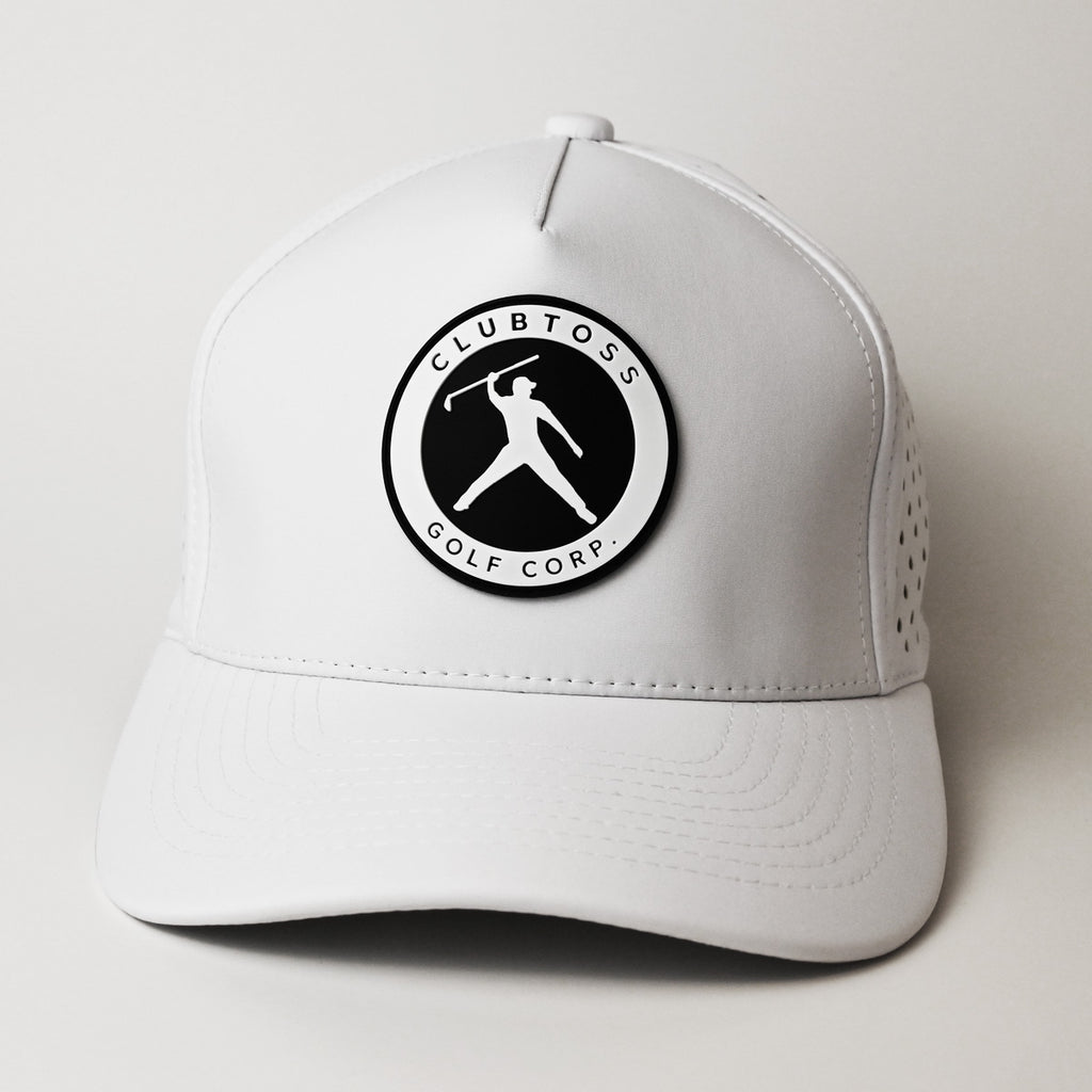 Clubtoss Golf Corp. Patch - Performance SnapBack Cap  - White