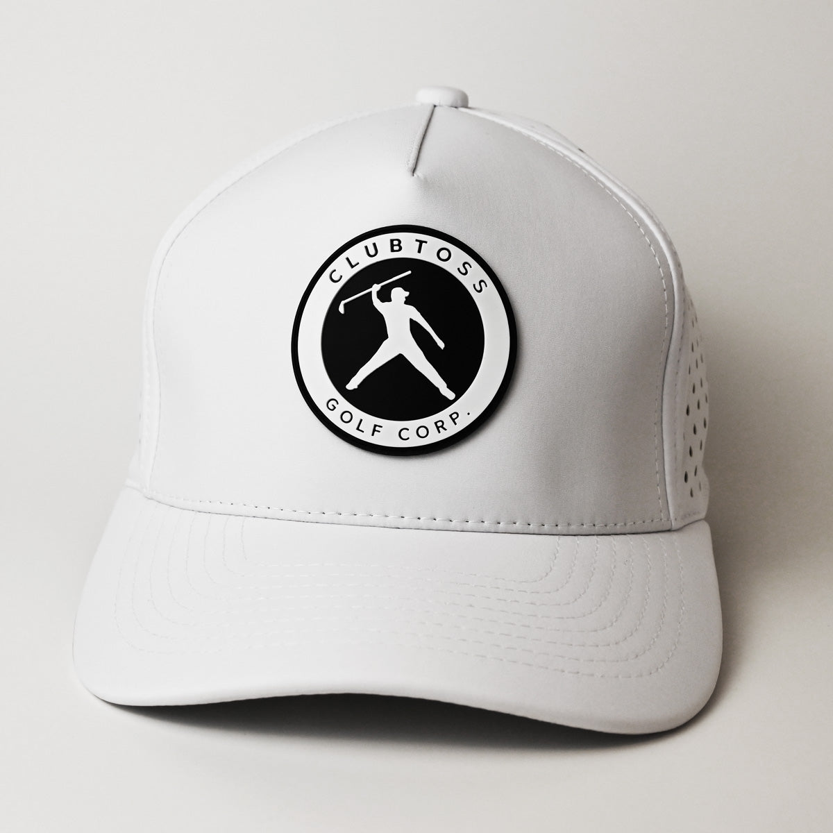 Clubtoss Golf Corp. Patch - Performance SnapBack Cap  - White