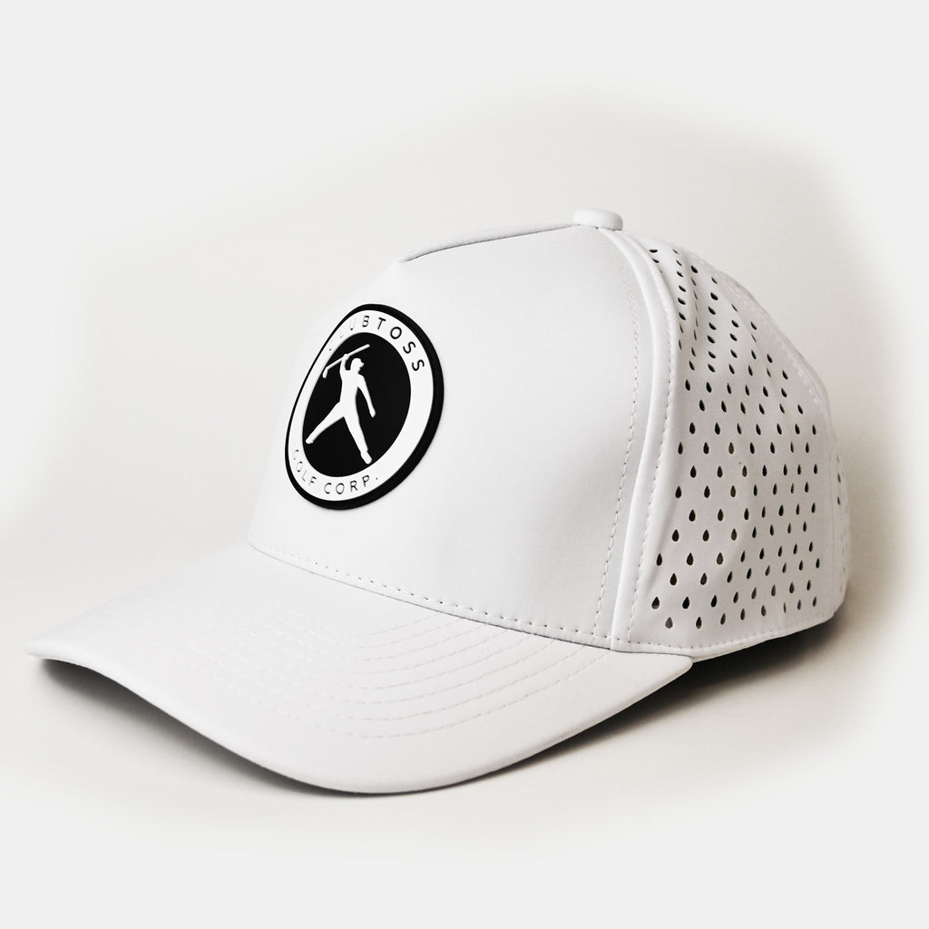 Clubtoss Golf Corp. Patch - Performance SnapBack Cap  - White